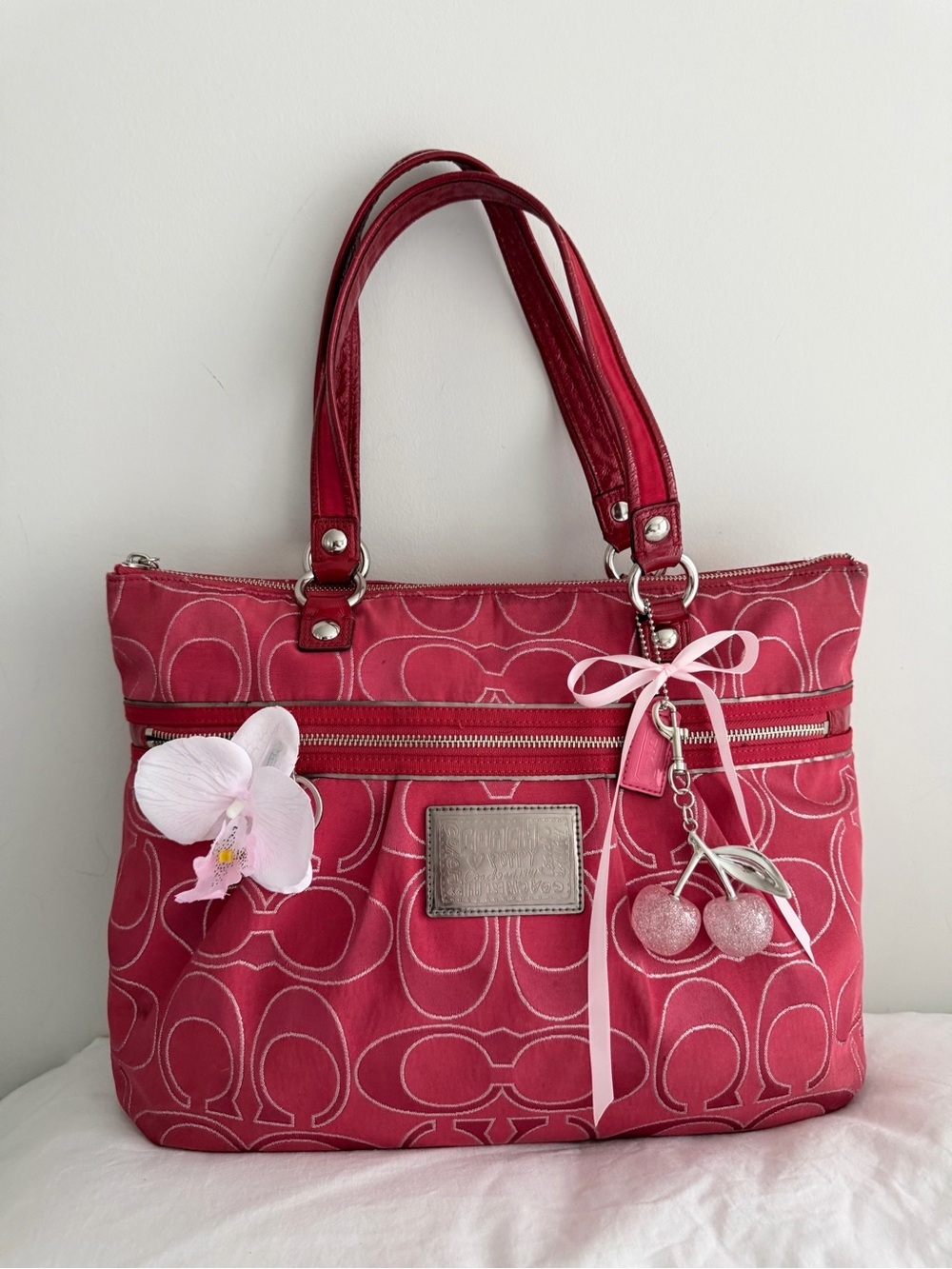 vintage Coach Poppy Lurex Tote Bag